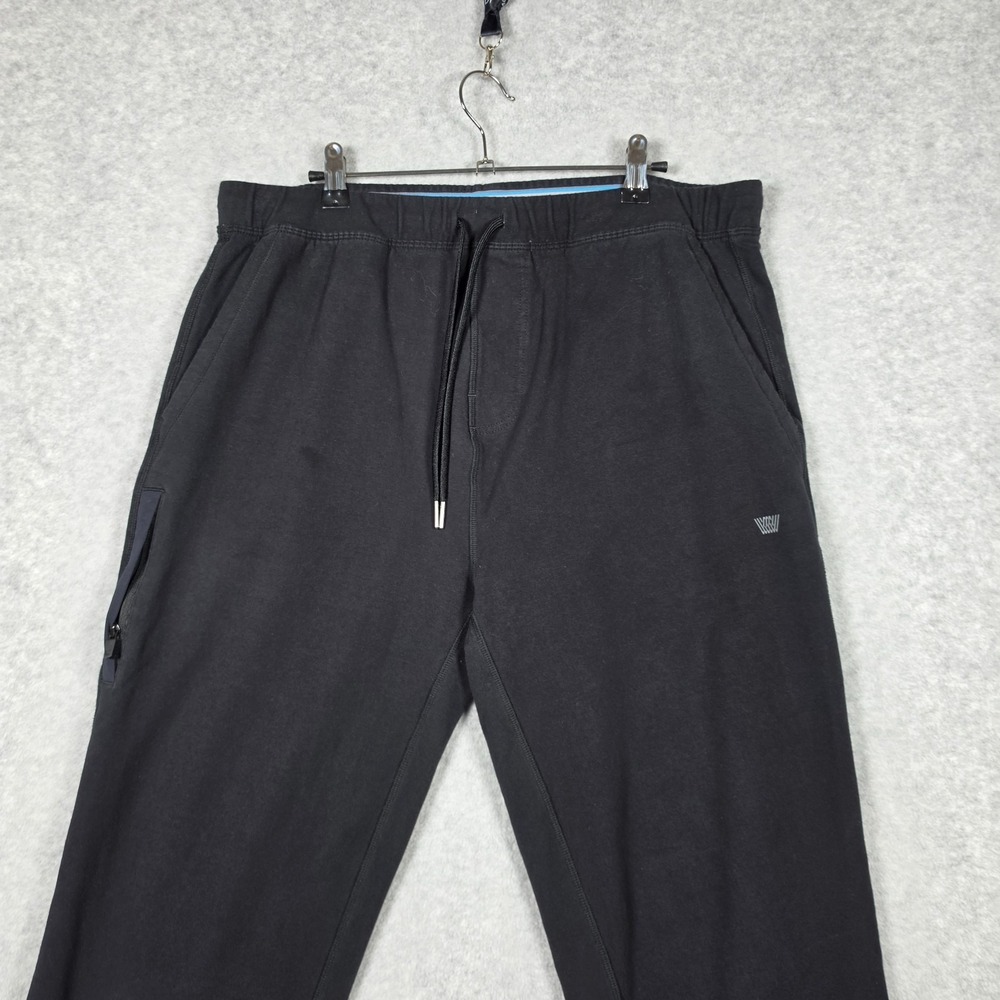 Mack Weldon Jogger Mens Size XLT Black Ace Sweatpants Tapered Zip Pockets Comfy - Picture 2 of 10
